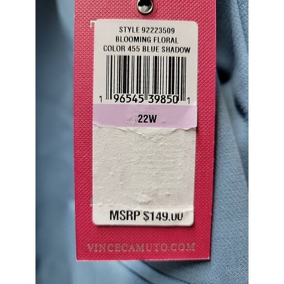 Vince Camuto Plus Size Single-Breasted Light Blue Blazer Jacket 22W New w Tags - Picture 7 of 7